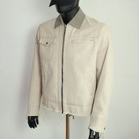 Veste à capuche en toile de canard vieillie personnalisée, style safari, pour l'hiver, col Detroit, pour mécanicien et charpentier, à bouton unique