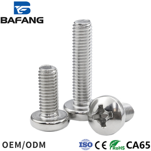 M4 M6 완전 나사산 십자 팬 헤드 기계 나사 304 316L 스테인리스 스틸 맞춤형 볼트 OEM - Product Image 3