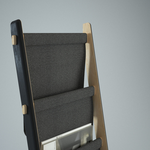 Tùy chỉnh nghiêng gỗ máy tính xách tay hiển thị giá vải túi Tạp Chí hiển thị đứng cuốn sách hiển thị đứng Brochure hiển thị - Product Image 3