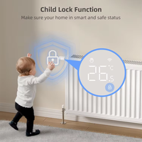 Valve thermostatique intelligente WiFi Zigbee LangYeao, alimentée par batterie, compatible avec Alexa Google Home, programmable