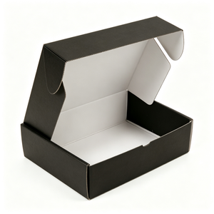 Boîte en carton ondulé noir personnalisée avec bande de déchirement facile pour ceintures, <span class=keywords><strong>gants</strong></span>, mitaines, accessoires pour cheveux, chapeaux, casquettes, emballage de produits de mode - Product Image 4