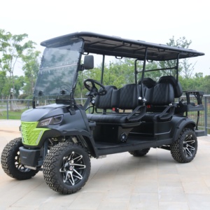 Chariot de golf électrique haute endurance 48V 5KW modèle tout-terrain extérieur à 6 passagers avec portes - Product Image 6