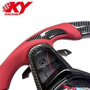 Volante personalizado de fibra de carbono y cuero con LED, indicador de RPM y levas de cambio magnéticas para BMW LCI G20 G2X G30 G3X G80 G8X F9X X5M - Product Image 2