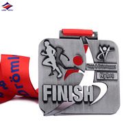 Longzhiyu 17 ans métal sport médailles fabricant personnalisé Harf Marathon finisseur médaille en gros moulé sous pression 5k course médailles
