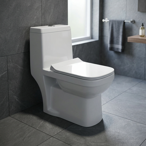 Modern <b>Egg</b> Shape One Piece <b>Ceramic</b> Toilet Floor Mounted Water Closet Dual Flush Multiple Color Sanitary Ware - Product Image 4