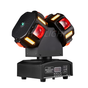 2 Armen Roterende cabeza móvil <span class=keywords><strong>Disco</strong></span> Party DMX luz 8LED RGBW haz láser estroboscópico Kralen colgante efecto de podio para iluminación de escenario - Product Image 6