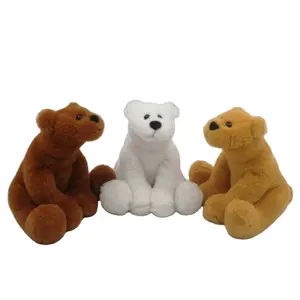 Commercio all'ingrosso personalizzato di alta qualità 6.5 in seduto simpatico peluche orso polare