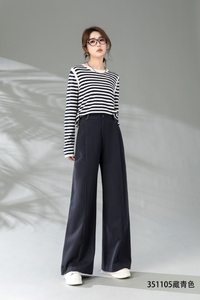 <span class=keywords><strong>Pantaloni</strong></span> larghi <span class=keywords><strong>blu</strong></span> <span class=keywords><strong>scuro</strong></span> da <span class=keywords><strong>donna</strong></span> <span class=keywords><strong>pantaloni</strong></span> da lavoro da lavoro da <span class=keywords><strong>donna</strong></span> <span class=keywords><strong>pantaloni</strong></span> lunghi e dritti da cerimonia - Product Image 2