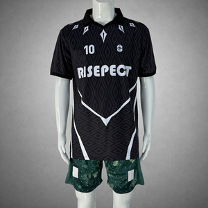 Camiseta de Fútbol con Cuello en V, Estilo Polo, Impresión por Sublimación, Control de Humedad, Secado Rápido, Logotipo Personalizado para el Día del Partido - Product Image 1