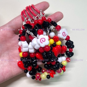 Chaîne de téléphone portable POP colorée à motif de dessin animé, porte-clés mignons et colorés, vente en gros de porte-clés et de perles - Product Image 4