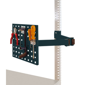 Piastra portautensili UNIVERSAL con braccio girevole a doppia articolazione, RAL 7016 - Product Image 1