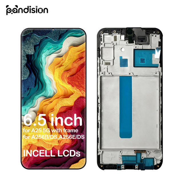 Mobile Phone LCDs Display Screen Assembly for A25 5G In-cell Technology 6.5" Screen 1 Year Display Frame A256B/DS