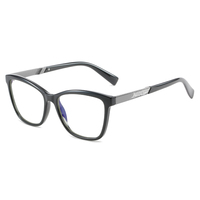 Lunettes œil de chat anti-lumière bleue TR90 unisexes en métal avec logo personnalisé montures de lunettes bloquant la lumière bleue pour ordinateur