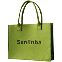Sac cadeau en feutre personnalisé avec logo, sac fourre-tout réutilisable en feutre polyester, multicolore, pour mariage, fête, entreprise, emballage cadeau promotionnel
