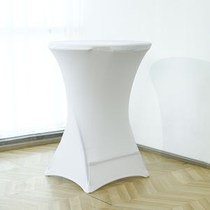 Nappe ronde en polyester et élasthanne de haute qualité, extensible, lavable, personnalisable pour les hôtels, les banquets, les mariages - Product Image 5