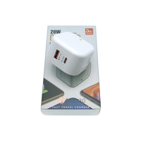 Pengisi daya dinding USB telepon pintar pengisian cepat Mini PD 20 W dan QC 3.0