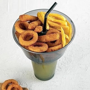 Ngăn xếp Snack ly tái sử dụng nhựa uống và snack ly với ống hút sân vận động Tumbler với Top bát cho khoai tây chiên và than cốc - Product Image 5