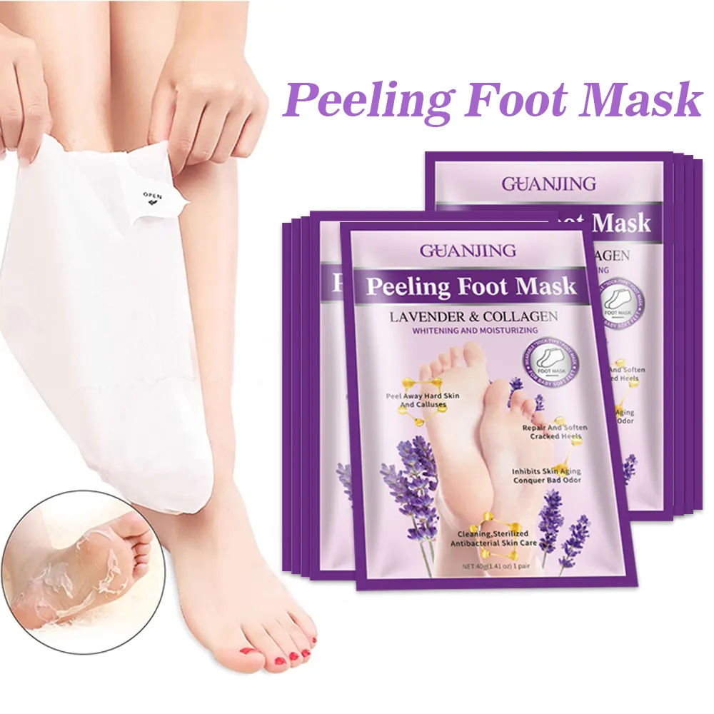 Masker Pengelupas Kaki, Masker Eksfoliasi Kaki 100% Lembar Pemutih Alami Masker Memberi Nutrisi Kaki