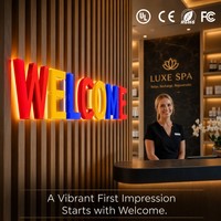 Enseigne lumineuse LED personnalisée avec lettres 3D en acrylique pour logo de magasin