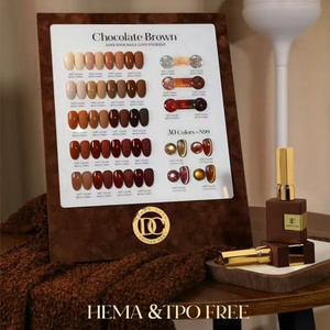Hot Sale Autumn and Winter Series Caramel Chocolate Color Tpo Hema Free Uv <b>Nail</b> <b>Gel</b> <b>Set</b> 30 Color Distribution Display Board - Product Image 1