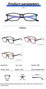 แว่น<span class=keywords><strong>อ่าน</strong></span>หนังสือสำหรับผู้ชาย1920ใหม่ในตลาดแว่นตา<span class=keywords><strong>อ่าน</strong></span>หนังสือป้องกันแสงสีฟ้า140มม. 48-18-146 - Product Image 5