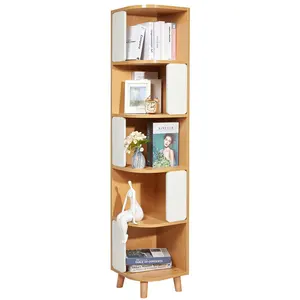 SELFLA 5-stufiges Bücherregal aus Holz, modernes Bücherregal im nordischen Stil Robustes stehendes Bücherregal für Wohnzimmer/Schlafzimmer/Büro