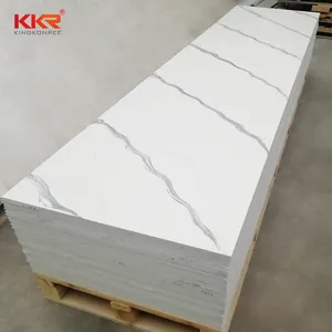 KKR 6mm 12mm Marble Pattern Solid Surface Panel Sheets Acrylic Solid Surface Plates Big Slabs Artificial Stone