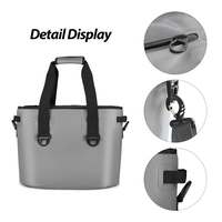 Sac isotherme imperméable en TPU de 28 L pour bouteille de bière, lait, plage, pique-nique, avec fermeture éclair étanche et maintien de la glace pendant 5 jours