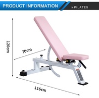 Banc plat réglable et pliable, portable, pour exercices de gym, entraînement, fitness, équipement de sécurité robuste pour studio et entraînement en extérieur