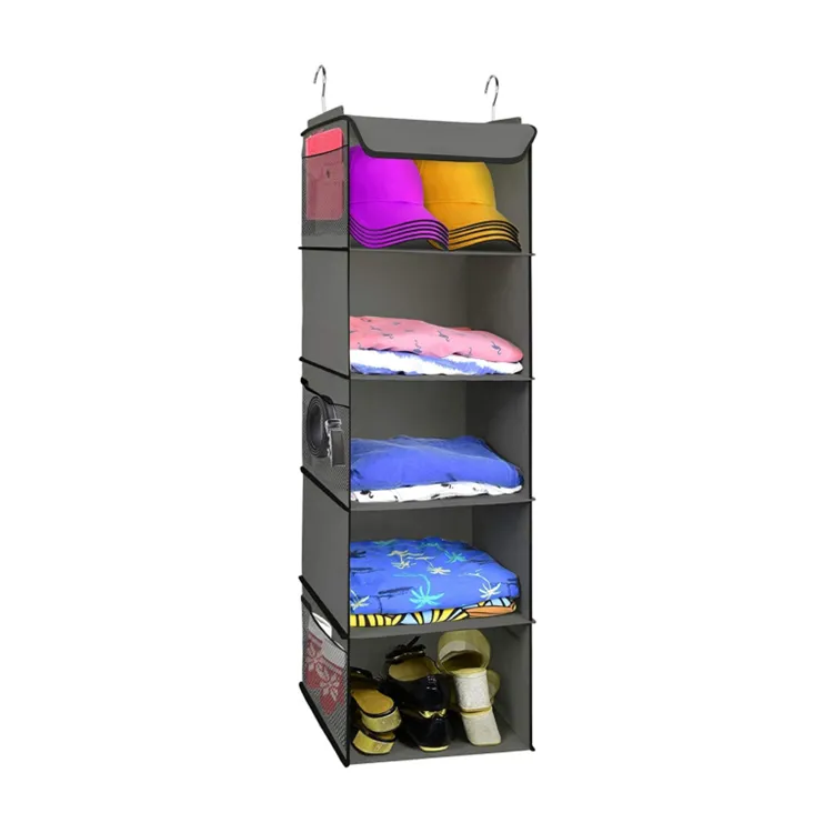 Newest Selling Non-woven Hanging Closet Organizer For Shoe Handbag Collapsible Wardrobe Storage Bag