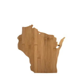 Tabla de cortar de bambú con forma de mapa, 33x31x1,5 cm, ligera y duradera para uso en la cocina - Product Image 4