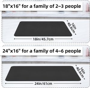 Tapis de séchage pliable en microfibre et caoutchouc, absorbant, en diatomite, silicone et pierre, pour comptoir de cuisine - Product Image 5