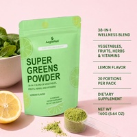 OEM ODM Super Greens Poeder Citroensmaak, Fruit Groente Kruiden Vitamine Complex Dagelijkse Wellness Blend, Groene Superfood Supplement