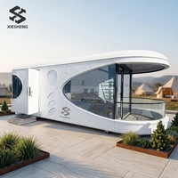 Capsule spatiale de relaxation, résidence mobile compacte et structure préfabriquée, capsule spatiale créative pour le tourisme culturel
