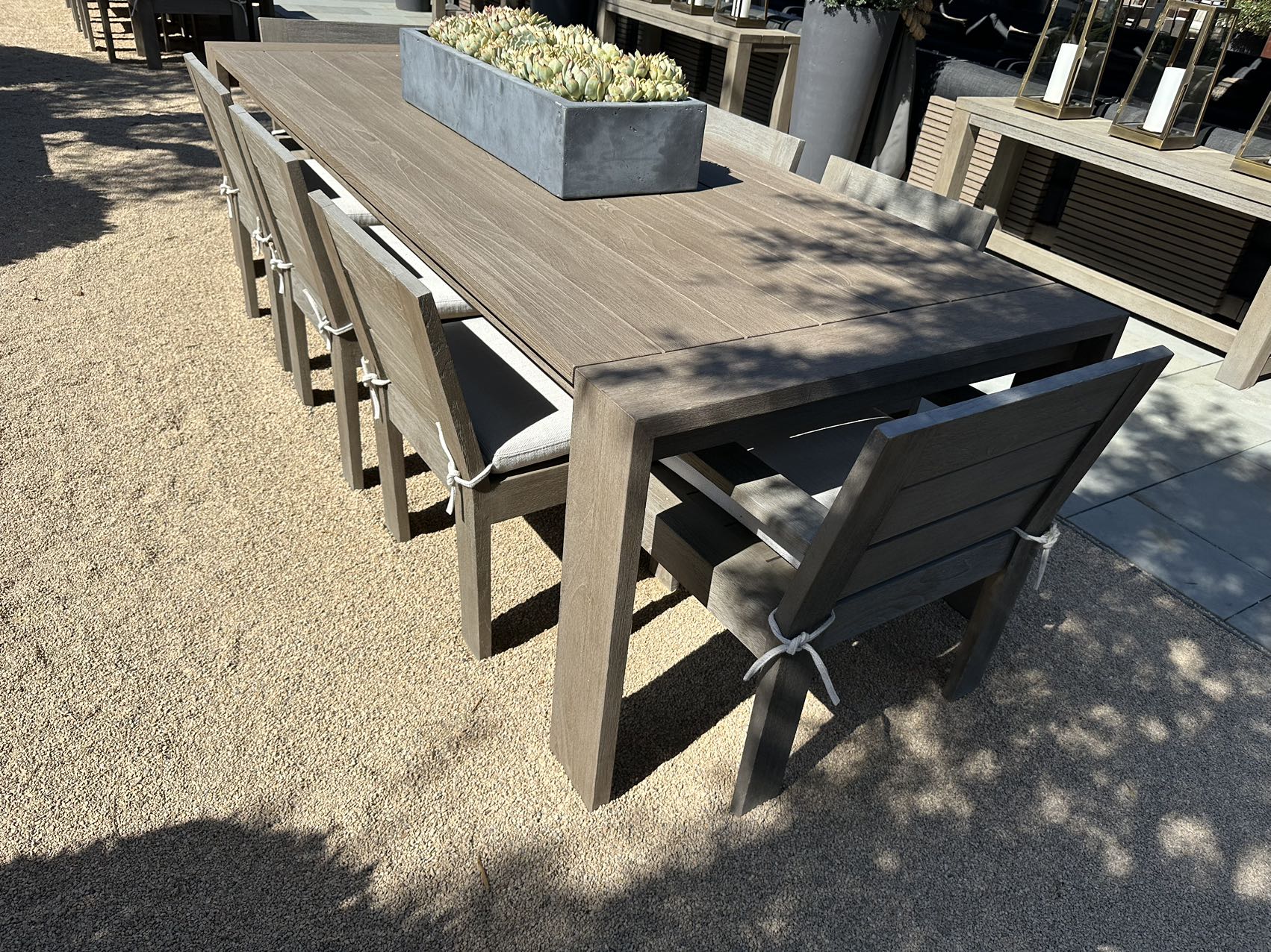 Modern Patio solid Wood  teak Garden Set Modern Outdoor Sofa Set Dinning Table Set With Chairs
