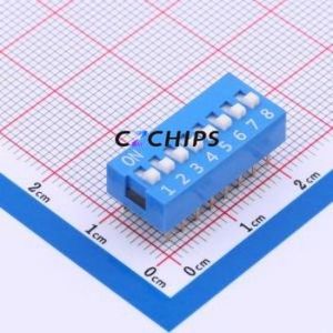 DS-08-B-T DIP Switch Through hole Component (THT) Switch Single Pole Single Throw 8 2.54mm 25mA - Product Image 1