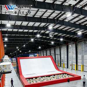 โครงสร้างเหล็กเชิงพาณิชย์สำหรับสวนแทรมโพลีน ทาสีป้องกันสนิม อายุการใช้งาน 50 ปี ได้รับการรับรองมาตรฐาน ISO9001 เพดานสูง มั่นคง เชื่อถือได้ - Product Image 1