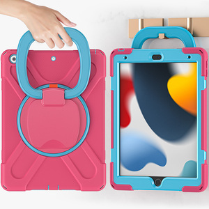 Nuovissimo modello colorato custodia in Silicone per <span class=keywords><strong>Apple</strong></span> <span class=keywords><strong>iPad</strong></span> 10.2 9 ° <span class=keywords><strong>2021</strong></span> con impugnatura rotante resistente antiurto - Product Image 2
