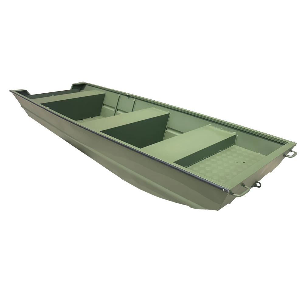 Alumínio Atacado Jon Boat 12ft 14ft 16ft Powder Coating Flat Bottom Fishing Boat