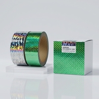 Échantillon Gratuit : Rouleaux de Film Holographique Brillant Métallique pour Estampage à Chaud, Film Laser Arc-en-ciel à Froid et à Chaud pour Boîtes en Papier et Cartes