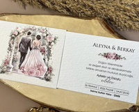 Carte d'invitation coulissante |   Carte d'invitation à tirer |   Carte d'invitation enroulable, invitation de mariage animée en 3D, invitation de mariage coulissante
