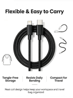 Cable USB de Silicona, Cable de Datos Personalizado con Trenzado, Carga Rápida, Múltiples Colores, Soluciones de Marca Sostenibles