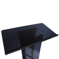 Usine En Gros Personnalisé Acrylique Podium Stand Podium Stand Pour Église Salle De Classe Scène Bureau Noir Acrylique Portable Pupitre