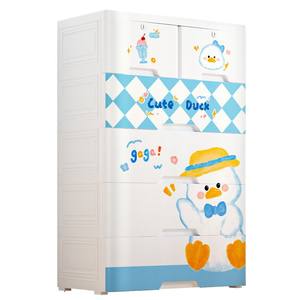 ארון אחסון מגירות רב שכבתי בעיצוב מצויר ברוחב 75 ס\\\"מ, לאחסון צעצועים לתינוקות, חטיפים, בגדים וחפצים בחדר השינה. - Product Image 6