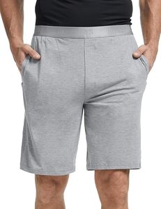 <b>Men's</b> Bamboo Fiber <b>Lounge</b> <b>Shorts</b> Solid Color Casual Sleepwear Breathable Home Wear Summer In-Stock Ready To Ship - Product Image 2
