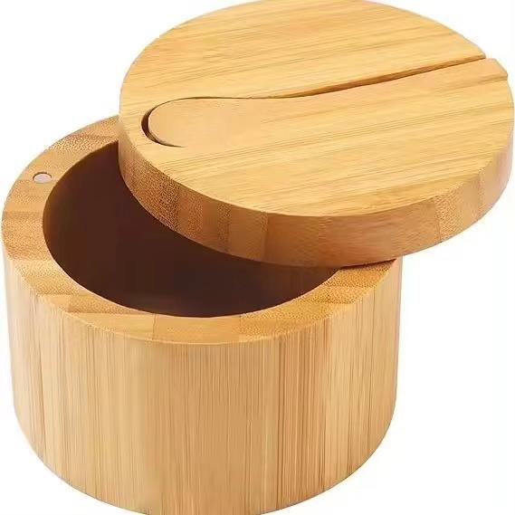Salt box with spoon