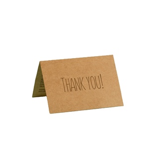 Carte de visite de remerciement avec insertion en papier bon marché de haute qualité personnalisée avec son propre logo - Product Image 6