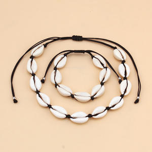 Collar de Conchas Blancas con Cuentas Naturales, Estilo Europeo Americano, Conjunto de Joyería de Moda - Product Image 2