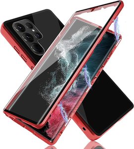 Funda de teléfono anticaída completa con marco de Metal de aluminio magnético de vidrio templado de doble cara transparente para Samsung <span class=keywords><strong>Galaxy</strong></span> S25 Ultra - Product Image 6