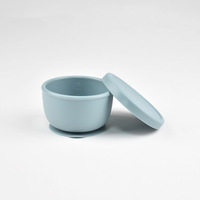 Ensemble bol et cuillère antidérapants pour enfants, en silicone de qualité alimentaire, pour l'apprentissage de la nourriture, avec ventouse pour repas de bébé